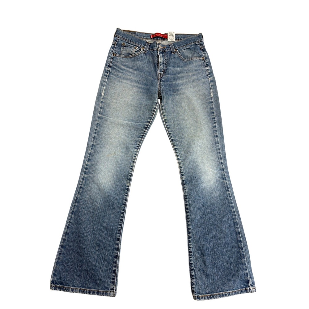 Levis 515 Nouveau Bootcut Stretch Jeans Medium Wash Blue Denim Womens 30x30